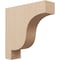 Ekena Millwork 4"W x 16"D x 16"H Thin Newport Rough Cedar Woodgrain TimberThane Corbel, Primed Tan CORUR04X16X16NEWRCPR - alternate 1